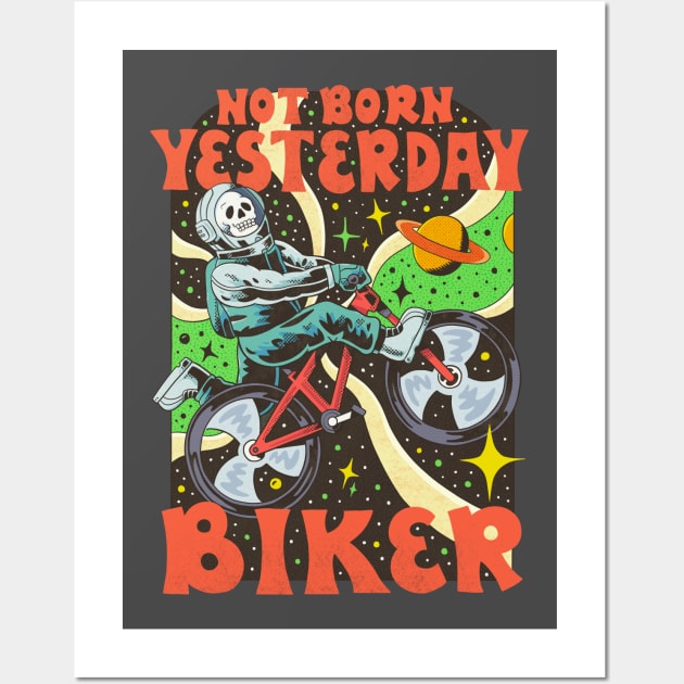 not born yesterday biker Wall Art by rintoslmn